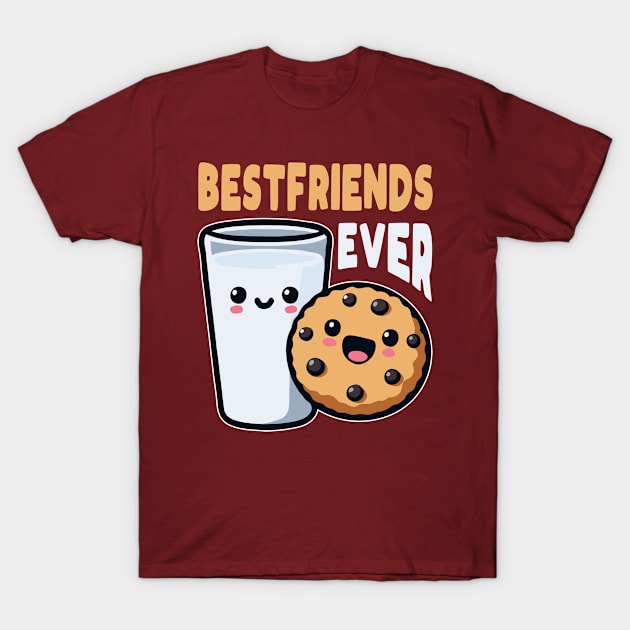 Milk And Cookies Bestfriends Ever Funny T-Shirt by valiantbrotha